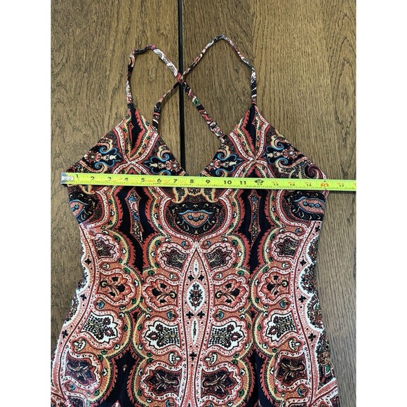Alice & Olivia Alves Paisley Print Maxi Dress Women's Size 8 Adjustable Straps - Picture 10 of 11
